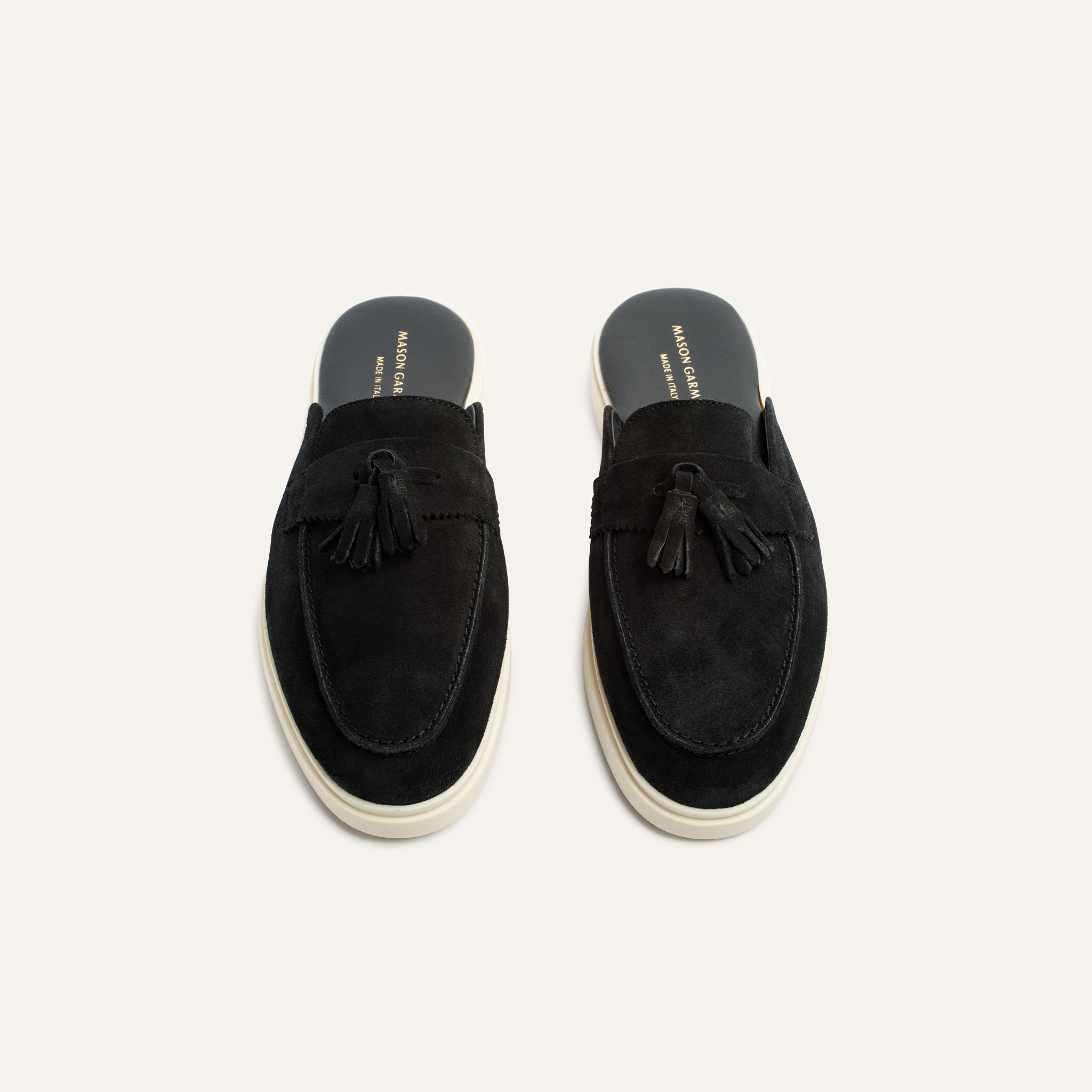 Amalfi Mule Tassle Black - Mason Garments