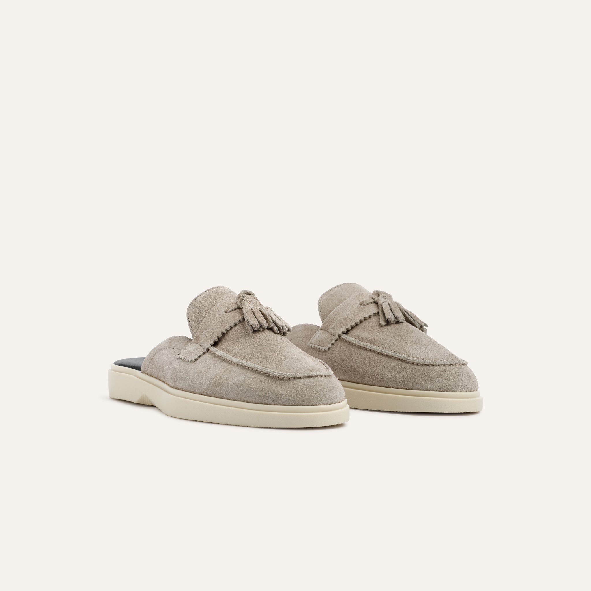 Amalfi Mule Tassle Taupe - Mason Garments