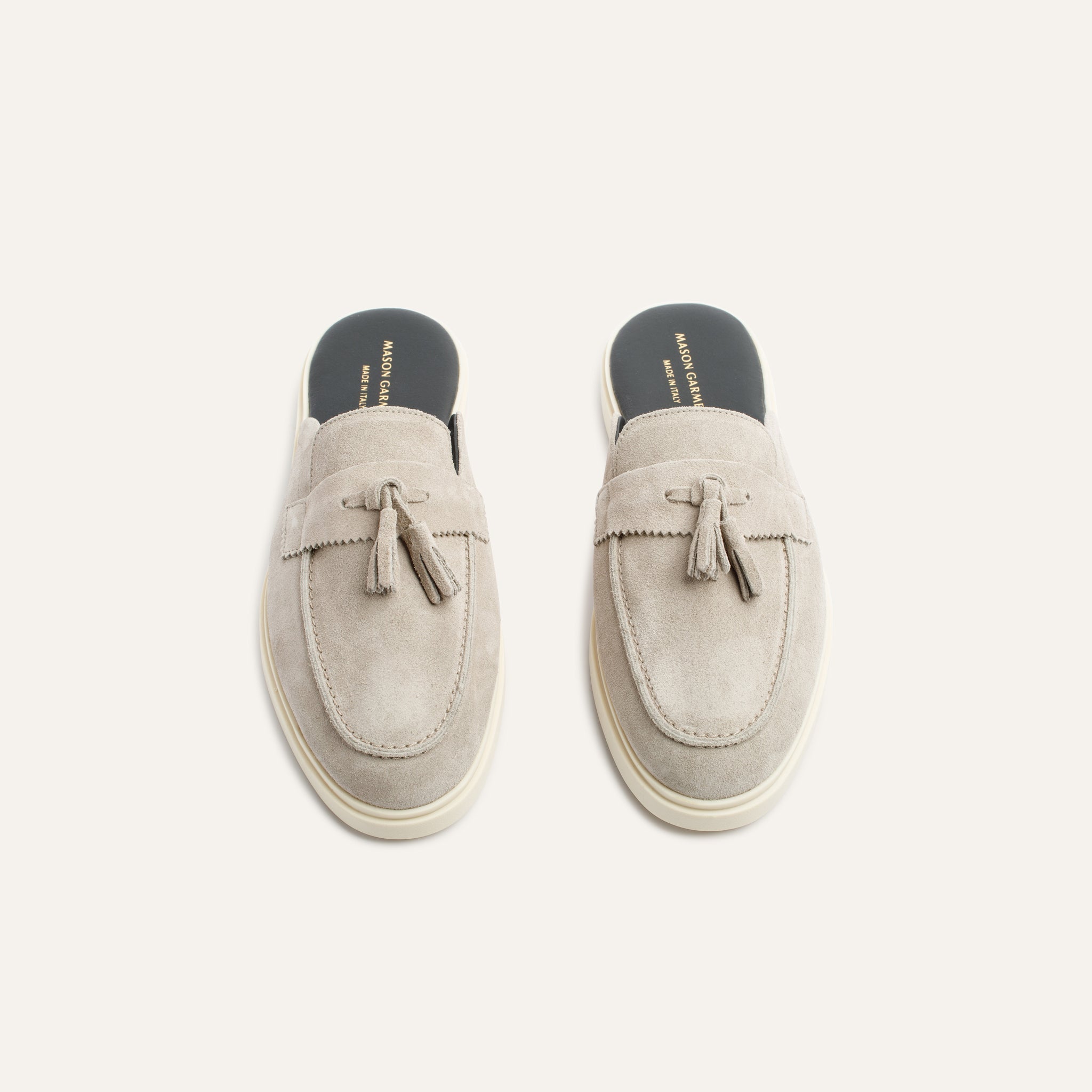 Amalfi Mule Tassle Taupe - Mason Garments