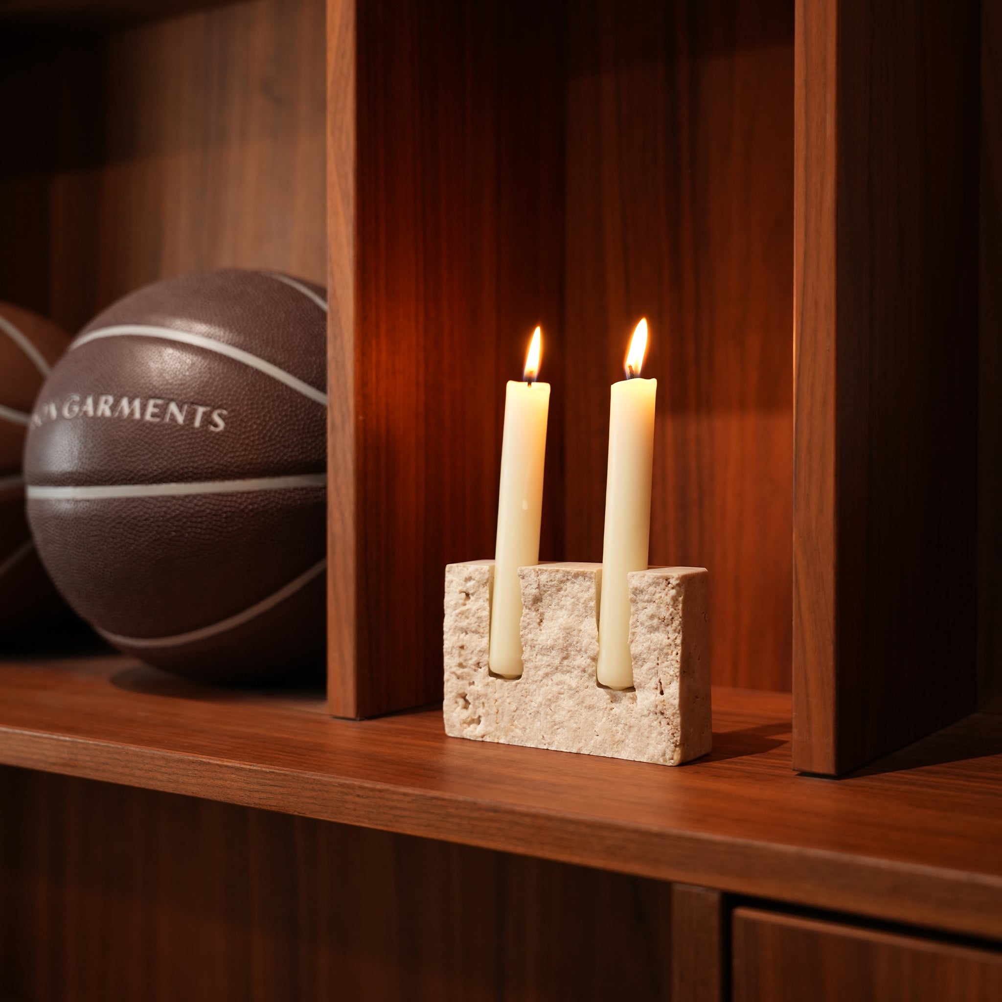 Candle Holder Duo Marmo - Mason Garments