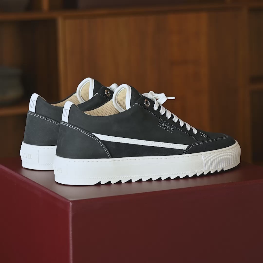 Luxurious Navy Suede Nubuck sneaker - Tia Ludico by Mason Garments
