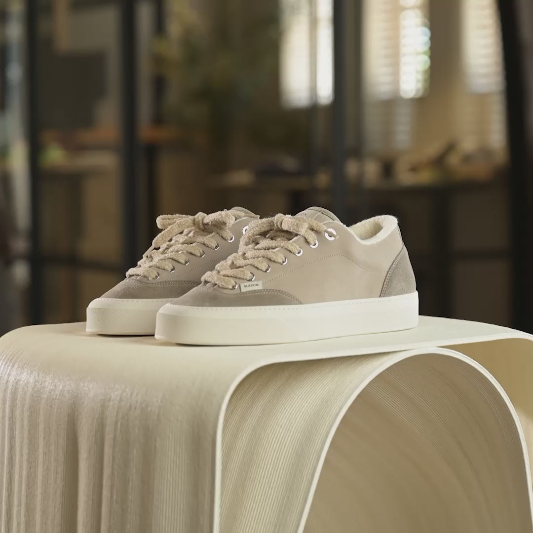 High Quality Beige Nubuck Sneaker - Atlantis - Mason Garments