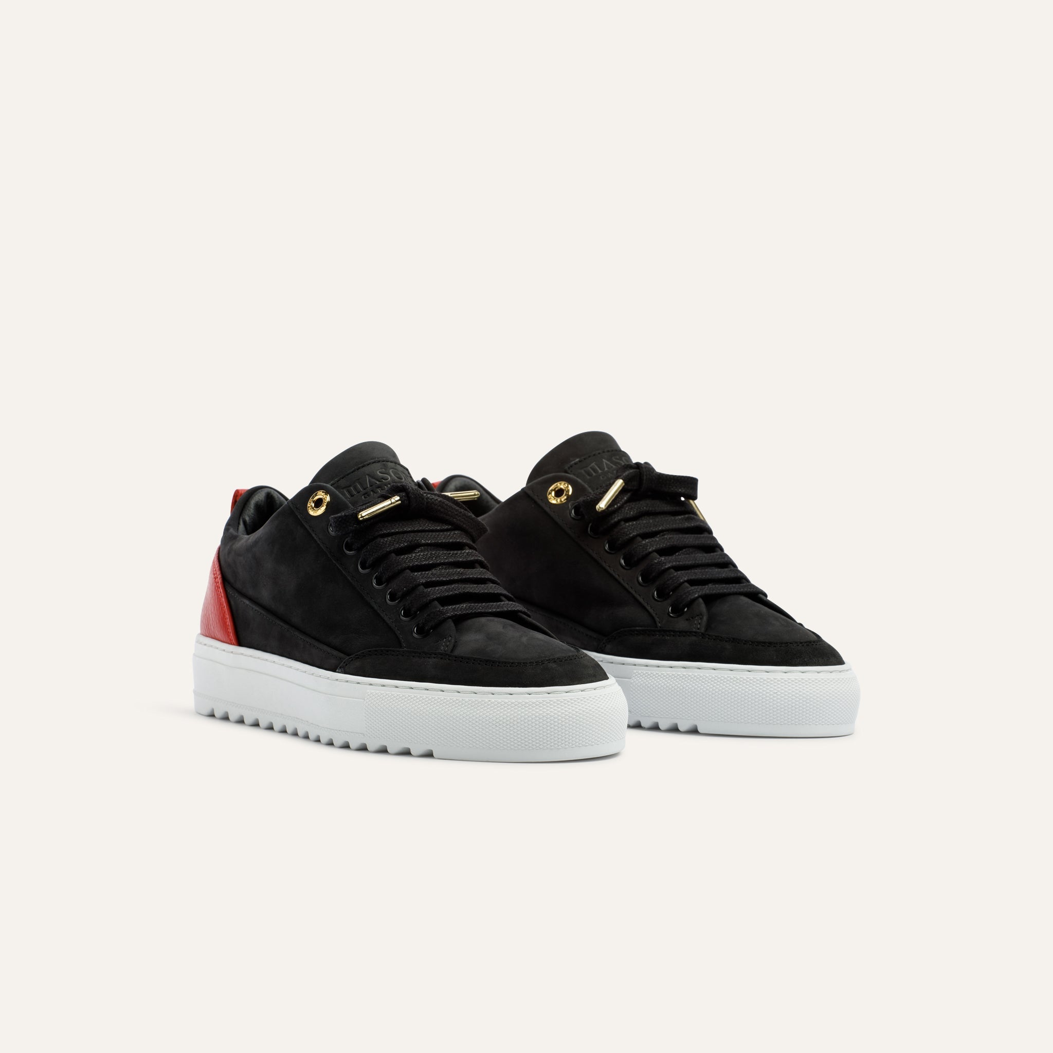 Tia Nubuck Black Red - Mason Garments