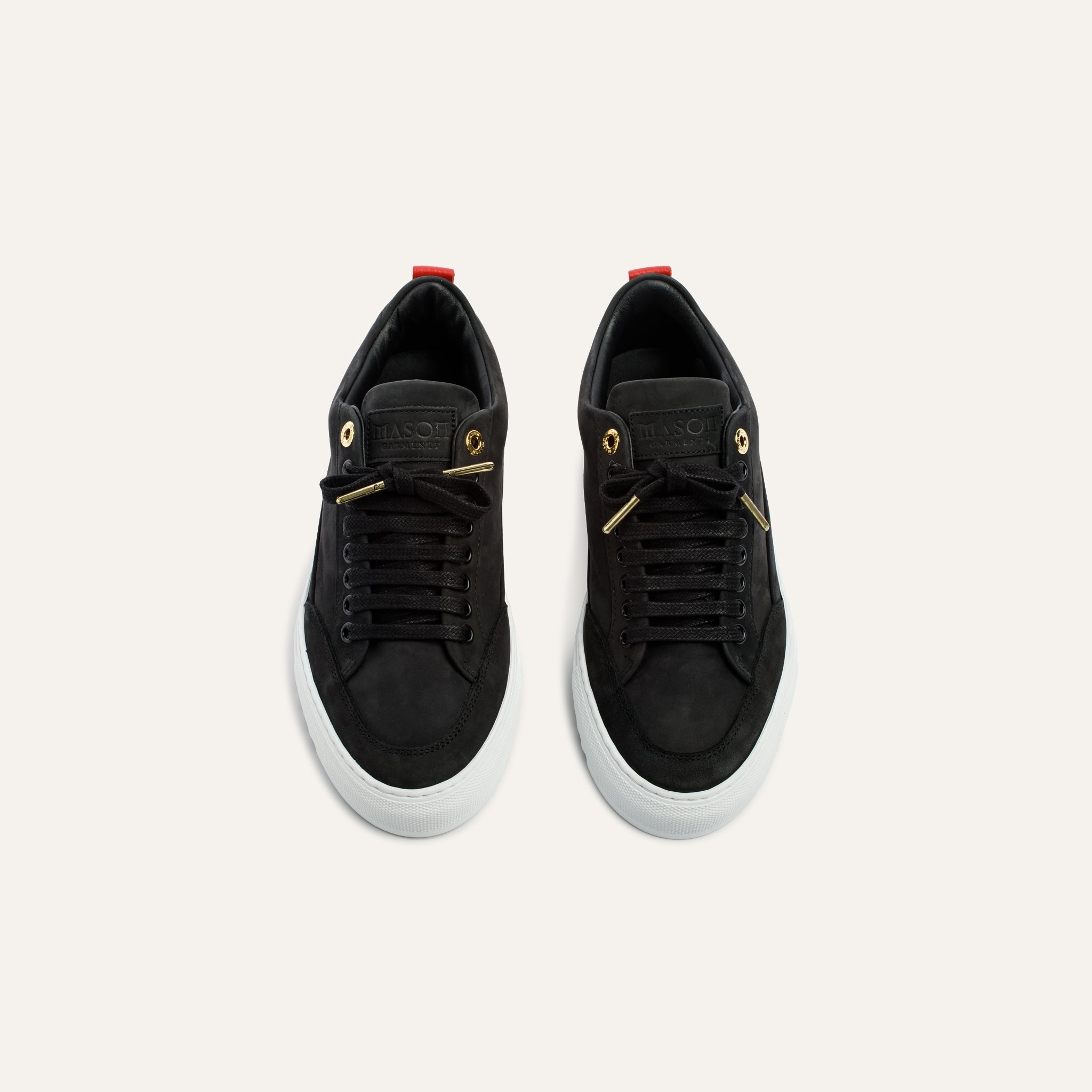 Tia Nubuck Black Red - Mason Garments
