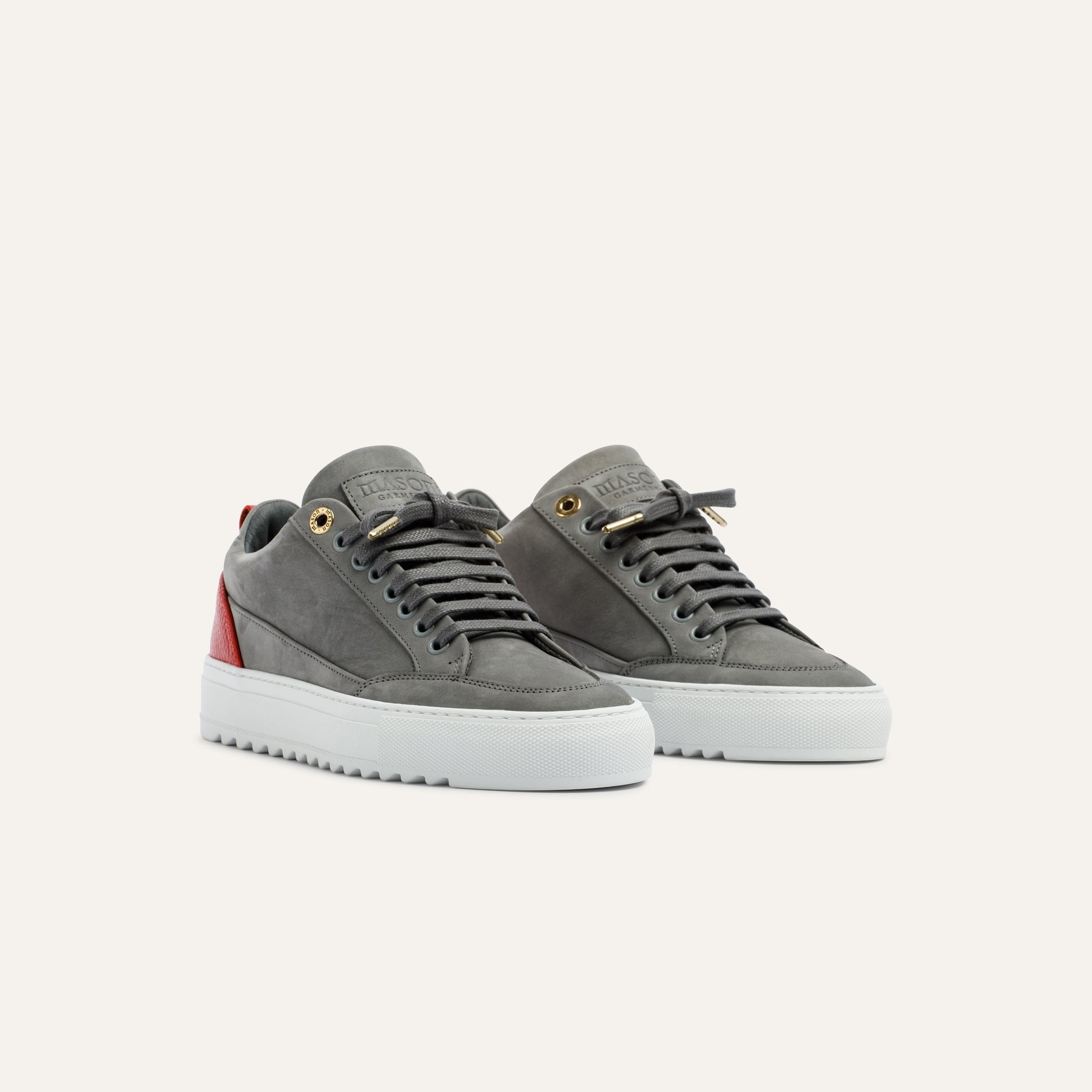 Tia Nubuck Grey Red - Mason Garments
